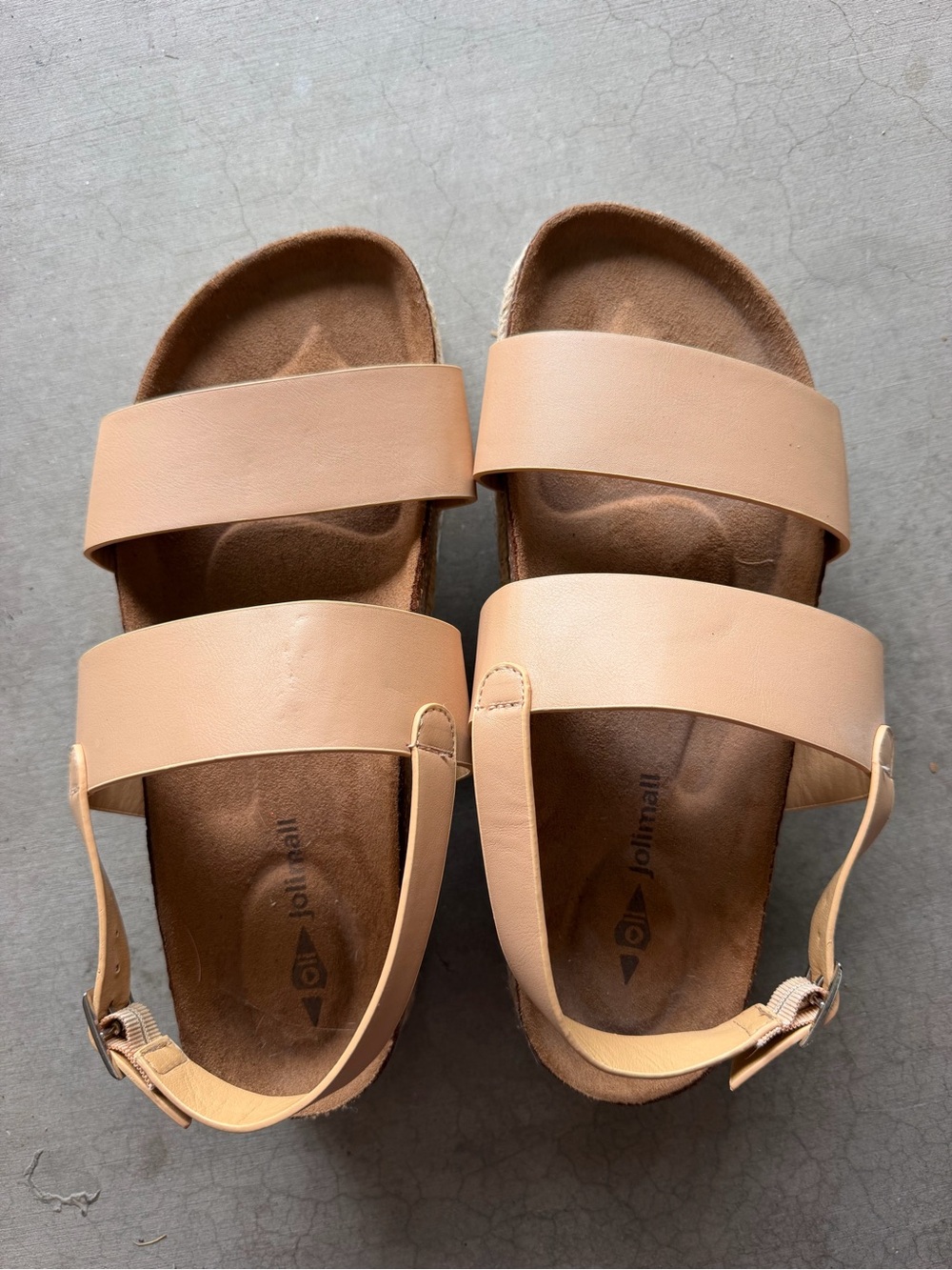 Women's Neutral Tan Double-Strap Comfort Sandals